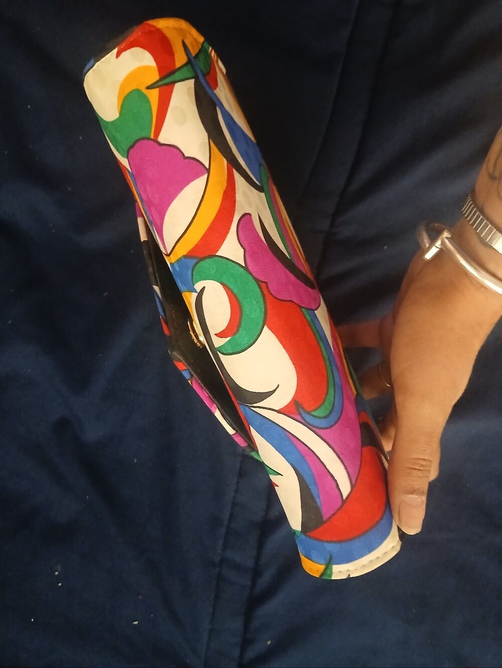 Vintage 1980s Life Stride Multicolored Envelope Clutch Post Modern,Colorful - Picture 10 of 12